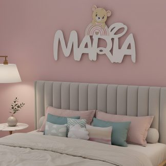 Letrero Osita arcoiris