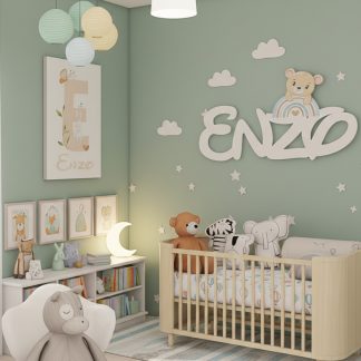 Letrero Osito arcoiris