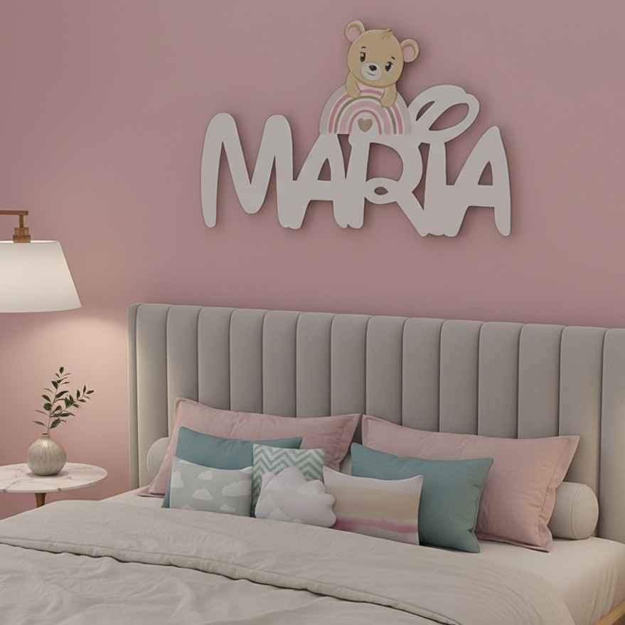 Letrero Osita arcoiris