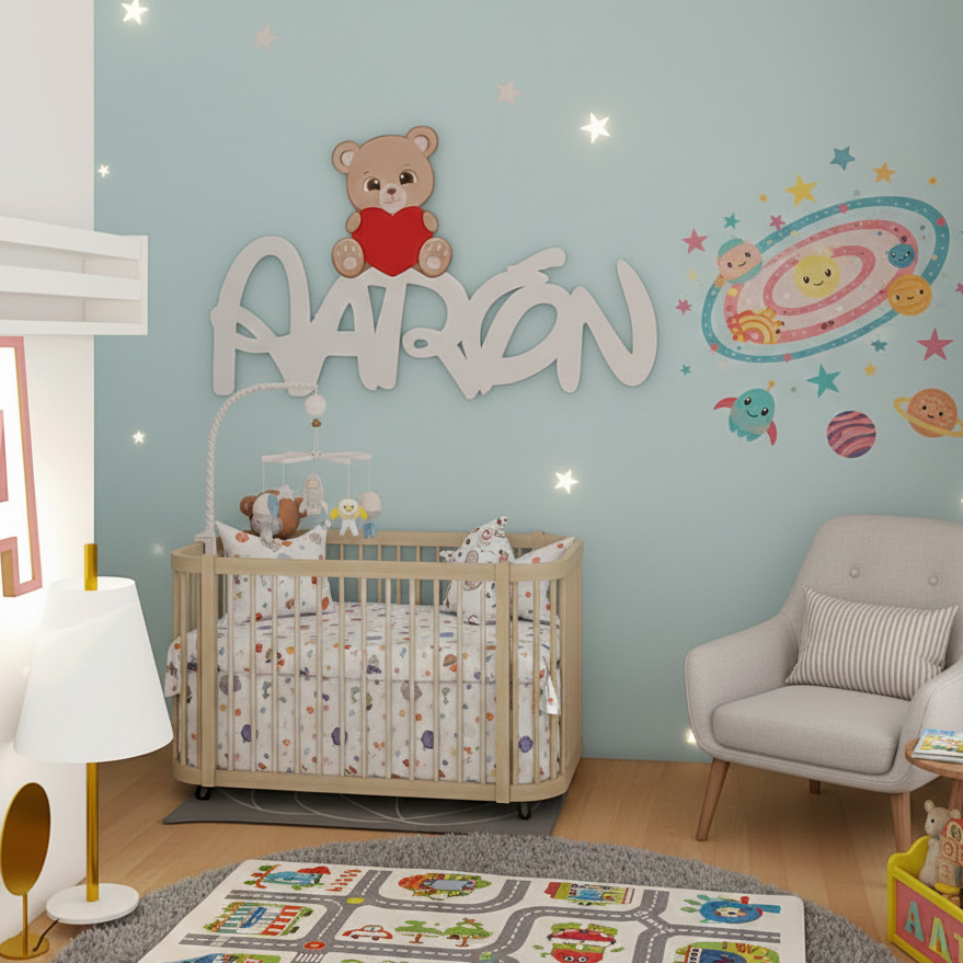 Letrero Osito corazón