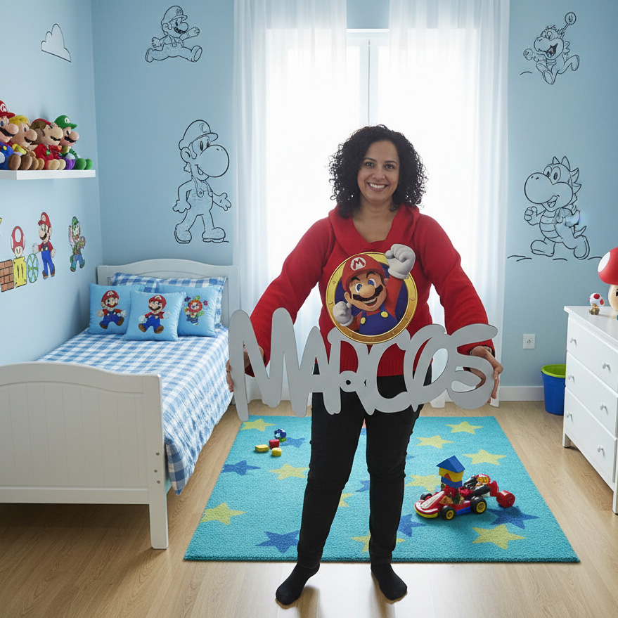 Letrero Súper Mario